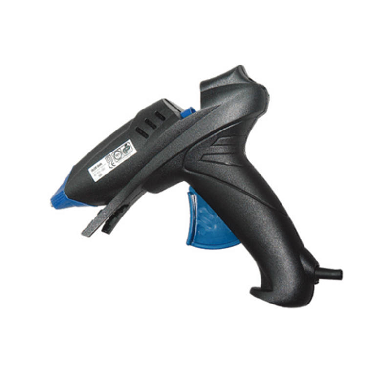 60 Watt High Power GS Certified Hot Glue Gun with Patent Pending Design features a cool look and ergonomic handle design. High temperature resistant and 50% more power to securely glue metal, wood, ceramics, leather and other sturdy materials.
