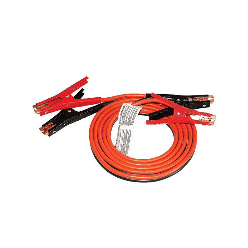 Automotive 6gauge jumper cable, CE approved, copper clad aluminum conductor, red and black double parallel wires, plastic dipped clamps, copper plated header.